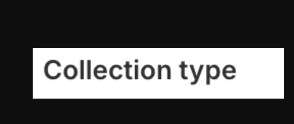 Collection signature